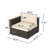 GDFStudio Avianna Outdoor Wicker 4 Seater Sofa Chat Set with Storage Ottoman - 4 of 4