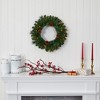 Nearly Natural 20-in Pine Artificial Christmas Wreath with 35 LED Lights and Pinecones - 3 of 4