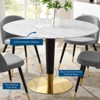 Zinque Round Artificial Marble Dining Table - Modway - 4 of 4