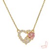 Gold Copper Heart - Shaped Crystal Modern Women's Necklace - 3 of 4