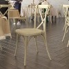 Flash Furniture HERCULES Commercial Indoor/Outdoor Wood Look Resin Cross Back Style Chair - 3 of 4