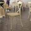 Flash Furniture HERCULES Commercial Indoor/Outdoor Wood Look Resin Cross Back Style Chair - image 3 of 4