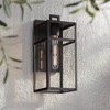 John Timberland San Lucas 14 1/2" High Modern Outdoor Wall Light Fixture Mount Porch House Exterior Weatherproof Sand Black Metal Clear Glass Shade - 2 of 4
