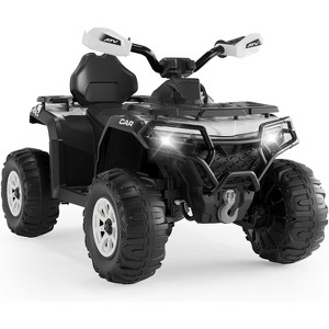 12V Electric Ride on Toys for Kids with Remote Control, Kid ATV with LED & Bluetooth, Dual 45W Motors & 3 Speed Electric Car for Kids - 1 of 4