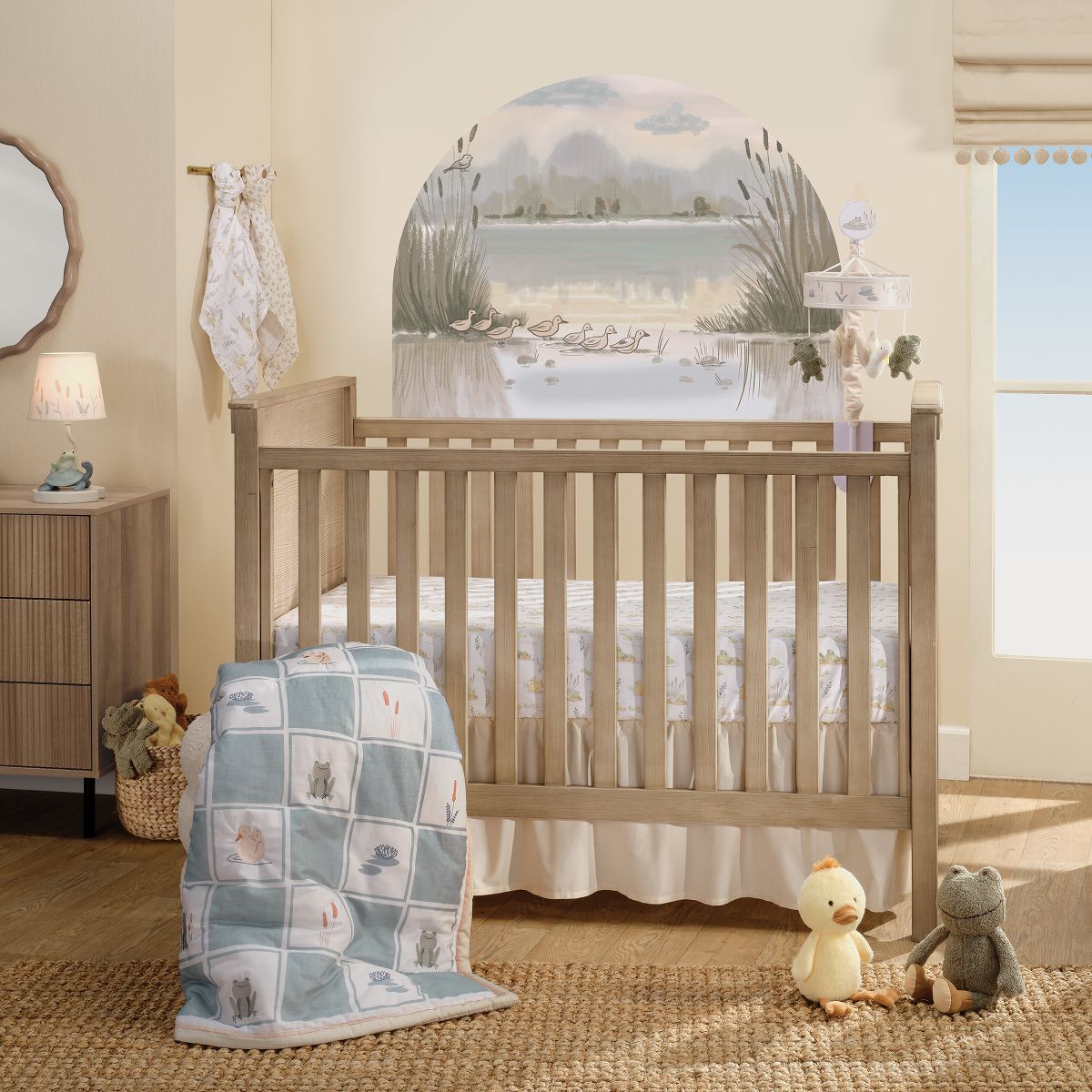 Lambs & Ivy Froggy and Friends 100% Cotton Baby Fitted Crib/Toddler Sheet - thumbnail 6