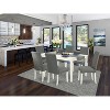 HomeStock 7-Pc Rectangle Linen White Finish Solid Wood Top Dining Table with 6 Parson-Chairs - 2 of 4