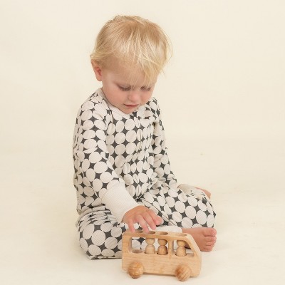 Organic Convertible Zip Romper - Mod Dots