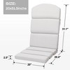 Aoodor Patio Chair Cushions for Adirondack Chairs, High-Back Design, 52"x20"x2.5" Olefin Fabric Slipcovers with Ties, for Outdoor Furniture, Set of 2 - 4 of 4
