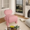 Fontoi Accent Chairs, Armless Accent Chair for Living Room with Comfy Seat Backrest, Modern Upholstered Accent Chair, Pink, 27.1"*26.4"*16.3" - 2 of 4