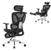 Ergonomic Office Chair, High Back Ergonomic Desk Chair with Adjustable Lumbar Support, Mesh Home Office Chair Gaming Chair with Footrest - 4 of 4