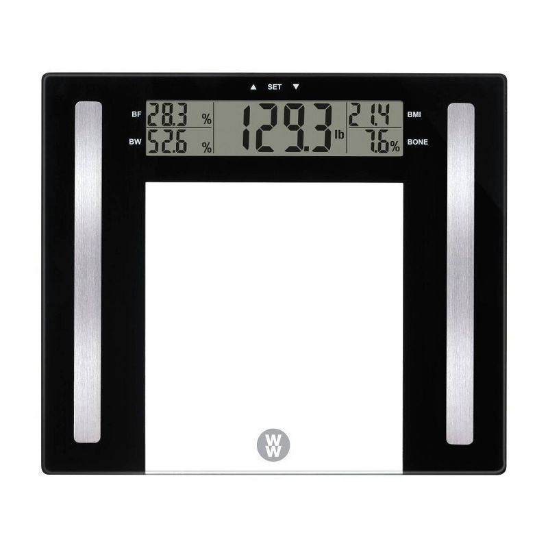 Body Analysis Scale Clear with Black Accents - Weight Watchers, 1 of 16