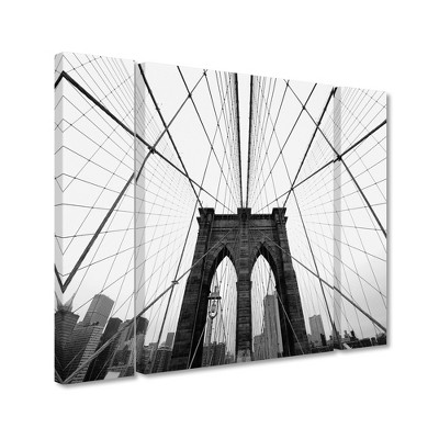 Trademark Fine Art -Nina Papiorek 'NYC Brooklyn Bridge' Multi Panel Art Set