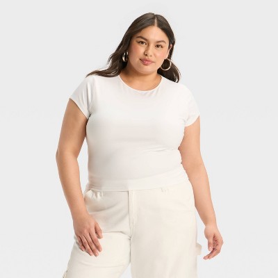 Women's Open Back Synthetic T-Shirt - Wild Fable™