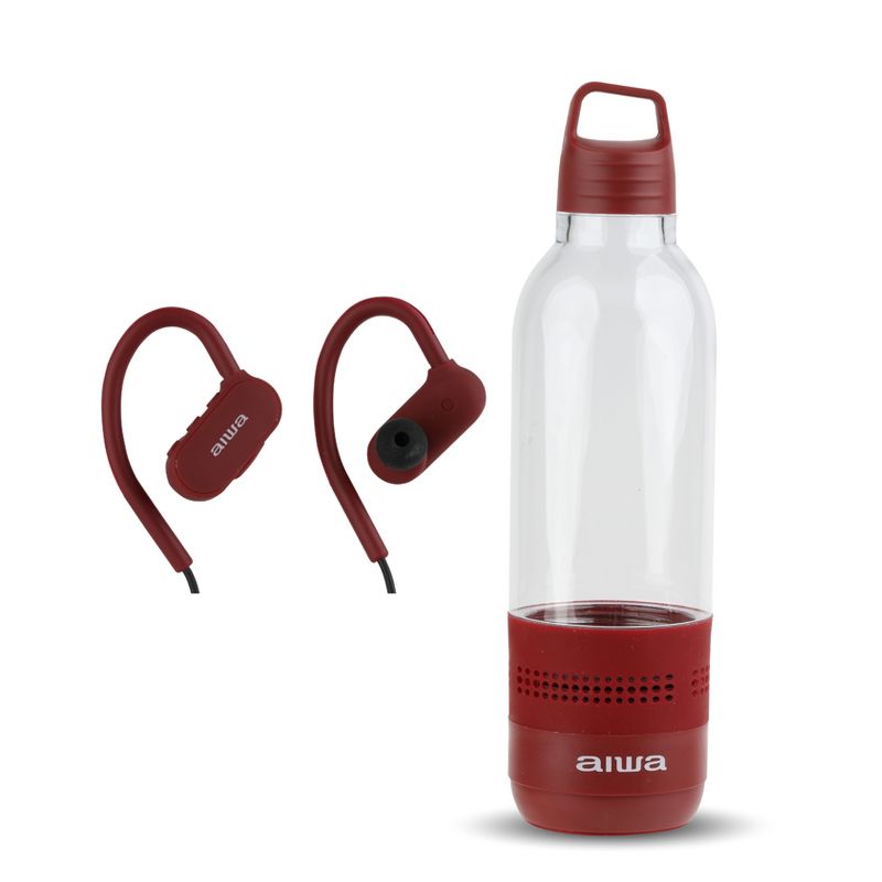 AIWA Get Fit Sport Kit Wireless Sport Earphones + 2 in 1 Water Bottle with Wireless Speaker, 1 of 7