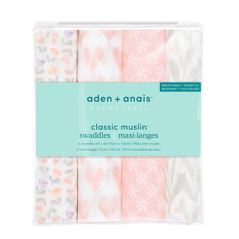 aden + anais essentials Muslin Swaddle Blankets - 4pk, 3 of 6