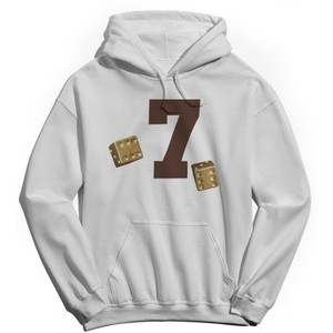 Rerun Island Men's 7 Golden Dice Long Sleeve Graphic Cotton Sweatshirt Hoodie - 1 of 4