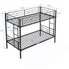 Metal Bunk Bed Frame With Ladder, Twin Over Twin Bed Frame with Guardrail, Platform Bed Frame For Kids, No Box Spring Needed, Space-Saving - 3 of 4