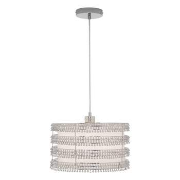 13.37" Quigley Drum Shade with Charms Pendant Ceiling Light - River of Goods