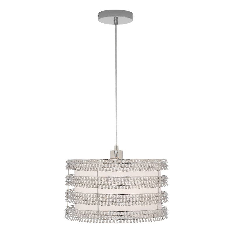 13.37&#34; Quigley Drum Shade with Charms Pendant Ceiling Light - River of Goods, 1 of 10