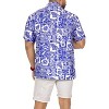LA LEELA Men's Hawaiian Shirts Short Sleeve Button Down Shirt Mens Vacation Shirts Summer Beach Casual Tropical Shirts for Men Funny - 3 of 4