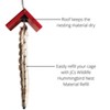 JCs Wildlife Deluxe Hummingbird Nester Builder with Roof - Bird Nesting Material Refillable Holder - Cotton Fibers - 4 of 4