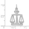Black Bow Jewelry 14k White Gold Scales of Justice Charm - 4 of 4
