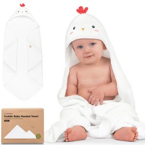 KeaBabies Cuddle Baby Hooded Towel, Organic Baby Bath Towel, Hooded Baby Towels, Baby Beach Towel for Newborn, Kids - 1 of 4