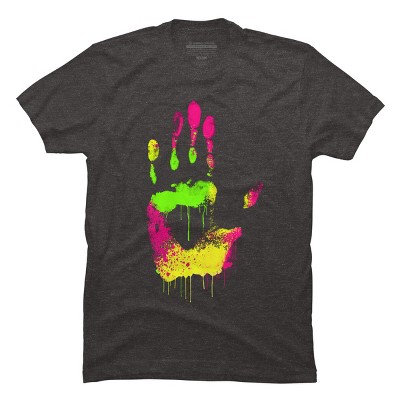 Men's Design By Humans High Five By Clingcling T-shirt - Charcoal ...