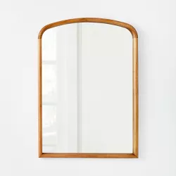 24" x 34" Wood Arch Decorative Wall Mirror Natural - Threshold™ designed with Studio McGee