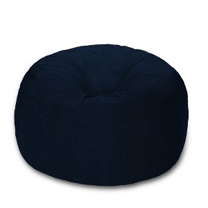 6' Huge Bean Bag Chair with Memory Foam Filling and Washable Cover - Relax Sacks - 1 of 4