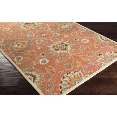 Eckville 2' x 3' Rust Wool Handmade Tufted Area Rug