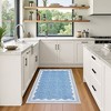 Scalloped Pattern Rugs for Living Room Bedroom Soft Non Slip Low Pile Throw Carpet Washable Foldable Area Rug - 2 of 4