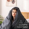 Set of 3 Duvet Cover Set, King Size, 100 Organic Cotton, Linen Feel, Luxury Soft Breathable with Zipper Closure - 2 of 4
