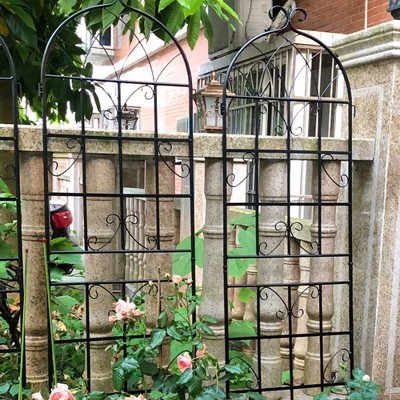NicBex Metal Garden Arch Garden Trellis Netting Rust-Proof Metal Garden Trellis for Climbing Plants