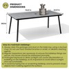 Crestlive Products Outdoor Dining Set Patio Dining Table Wooden-Like Top and Aluminum Frame Umbrella Hole - 2 of 4