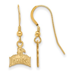 Black Bow Jewelry 14k Yellow Gold Plated Sterling Silver Furman Paladins NCAA Dangle Earrings - 1 of 3