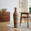 ORRD 39" Brown Rattan Floor Vase, Artificial Woven PVC Vase for Dried Flowers, Farmhouse Living Room Decor - 2 of 4