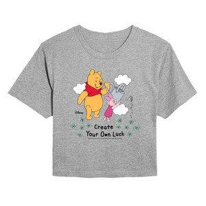 Women's - Disney - Create Own Luck Cropped Graphic T-Shirt - 1 of 4