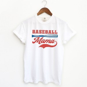 Simply Sage Market Women's Baseball Mama Grunge Short Sleeve Garment Dyed Tee - 1 of 2
