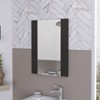 SEVOBAL Bathroom Vanity Mirrors Sleek Rectangular Looking Glass with Durable Frame and Waterproof Back Plate, Black, 0.71"*17.71"*23.62" - 2 of 4