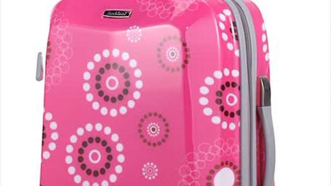 Rockland Vision 3pc Polycarbonate/ABS Hardside Carry On Spinner Luggage Set - Pucci, 2 of 8, play video