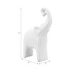 Sagebrook Home 11" Ceramic Elephant Sculpture - Contemporary Elephant Statue for Home or Office Decor - 4 of 4