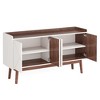 Resenkos Sideboard Buffet, Kitchen Storage Cabinet,55" Sideboard Buffet, Wood Credenza Kitchen Buffet Cabinet with Doors,White - 3 of 4