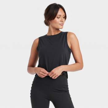 90 Degree By Reflex Women' Cropped Tank Top with Back Keyhole