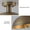 LLHZSY Hammered Ceiling Light 12 1/5¡®¡¯ Wide Semi-Flush Mount Light Fixture - 4 of 4