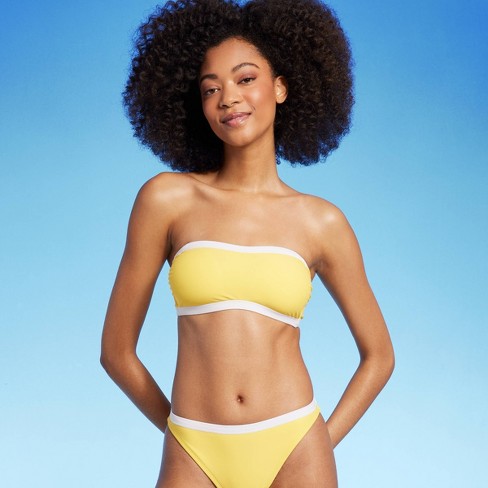 Women s Bandeau Bikini Top Shade Shore Yellow M Target