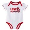 MLB St. Louis Cardinals Infant Girls' 3pk White Bodysuit - 2 of 4