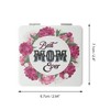 Unique Bargains Women Durable Handheld Mirror for Travel Pink Purple 1 Pc - 2 of 4