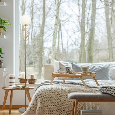 Elegance 65.5'' Gold and Silver Arrow Candlestick Floor Lamp