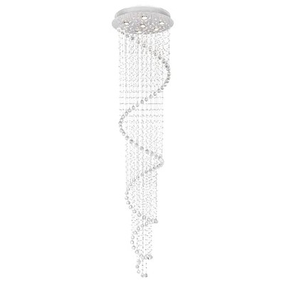 CWI Lighting Spiral 6 Light Flush Mount With Chrome Finish